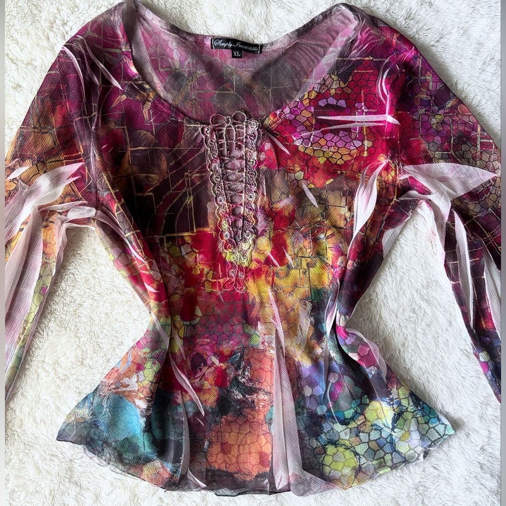 2000s Whimsy Long Sleeve Blouse